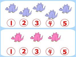 Dinosaur Number Cards Use with clothespins