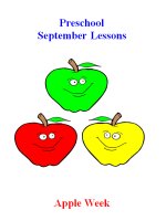 Preschool September – Apple Week Lesson Plans