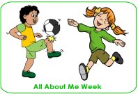 All About Me week poster