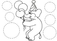 Preschool Math Activity For October Elephant Tracing Circles