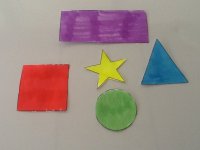 January Curriculum Color The Shapes, circle, square, rectangle, triangle and a star