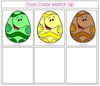 oval match up game - printable page