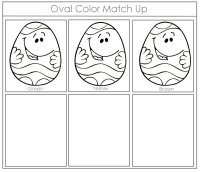 Oval match up printable in black and white