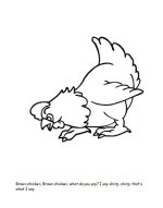 Chicken – black and white – Page 2 from the farm animal story