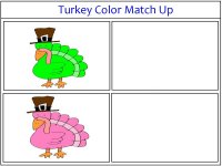Turkey Color Match Up Game green and pink