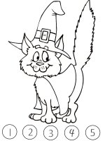 Halloween Cat – Math Activity – Point at the number