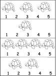 Forest animal theme, how many turtles worksheet
