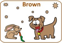 Preschool March Color Display – Color Brown Poster