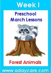 March Preschool Curriculum – Forest Animal Theme Lesson Plans