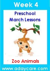 March Preschool Curriculum – Zoo Animal Theme Lesson Plans