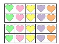 Valentines Day printable hearts for the game boards