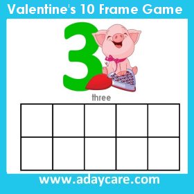 Valentines Day Preschool theme counting game