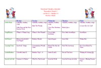 Preschool Calendar for December Week 2, Preschool Theme Winter