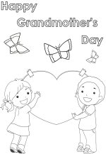 September Preschool Curriculum Happy Grandmothers Day Card To Color
