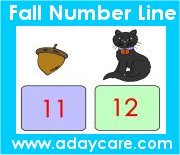 September Display Preschool Math Number Line