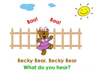 Preschool September Book Page 1 Baa! Baa! what do you hear