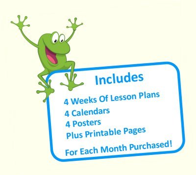 Our preschool curriculum lesson plans includes 4 weeks of themed lesson plans, 4 calendars, 4 posters and printable pages for entire month of September
