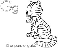 letra g para el gato